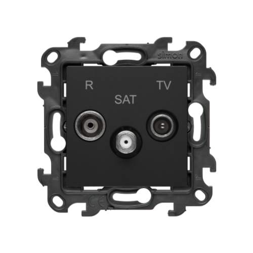 Simon 24 Gniazdo antenowe R-TV-SAT końcowe/zakończeniowe czarny mat NASK.01/49 - 18248_nask_01_49.png