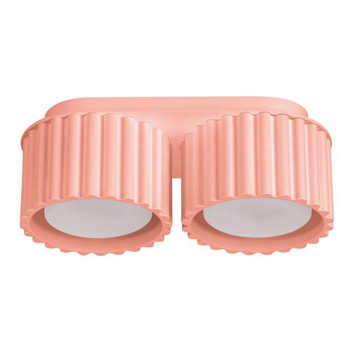 Plafon podwójny ryflowany AURA Gx53 brzoskwiniowy SL.1828 SOLLUX  - 1828_1_k.jpg