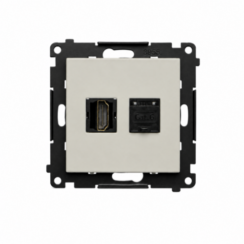 Simon 55 Gniazdo HDMI + komputerowe RJ45 kat. 6 kaszmirowy TGHRJ45.01/142 - 19477_tghrj45_01_142.png