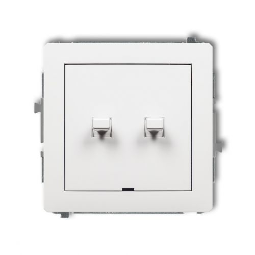 KARLIK DECO Przycisk zwierny podwójny w stylu amerykańskim bez piktogramu biały mat 25DWPUS-44.1 - 25dwpus_441.jpg