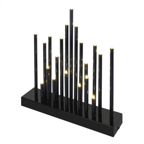 Świecznik świateczny czarny 20 LED 27 cm 3x AA ciepła biel IP20 timer EMOS - 3049222.webp