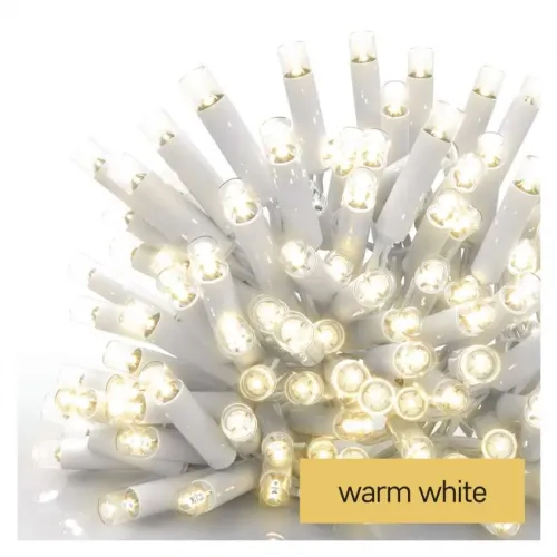 Lampki choinkowe łączone Profi  sople 50 LED 3m ciepła biel biały przewód IP44 timer EMOS - 3059301.webp