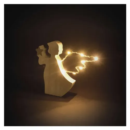 Ozdoba świąteczna anioł 8 LED 13 cm 2x AA ciepła biel IP20 timer EMOS - 3059566.webp