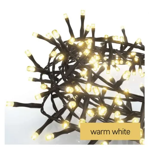 Lampki choinkowe LED Classic Cluster jeżyk 400 LED 8m ciepła biel IP44 timer EMOS - 3092441.webp