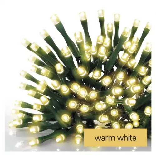 Lampki choinkowe Classic 80 LED 8m ciepła biel zielony przewód IP44 8 programów timer EMOS - 3092556.webp