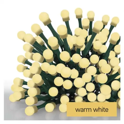 Lampki choinkowe 80 LED cherry 8m ciepła biel zielony przewód IP44 8 programów timer EMOS - 3093799.webp