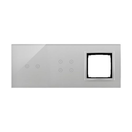 Simon 54 Touch Panel dotykowy S54 Touch 3 moduły 2 pola dotykowe poziome + 4 pola dotykowe + 1 otwór na osprzęt S54 srebrna mgła DSTR3240/71 - 32ab30940dfe288edc2b1efb3b0bdad68651130a.jpg