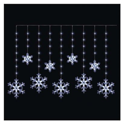 Girlanda LED śnieżynki 131 LED 160x95 cm zimna biel IP44 timer EMOS DCGC02 - 3855055.jpg