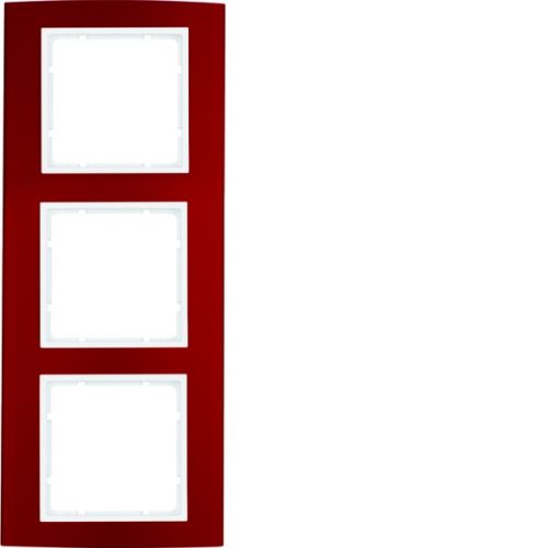 BERKER B.3 Ramka potrójna aluminium czerwony/biała 10133022 HAGER - 3f628506eb2a1d5caf4253a04a798805427b678f.jpg