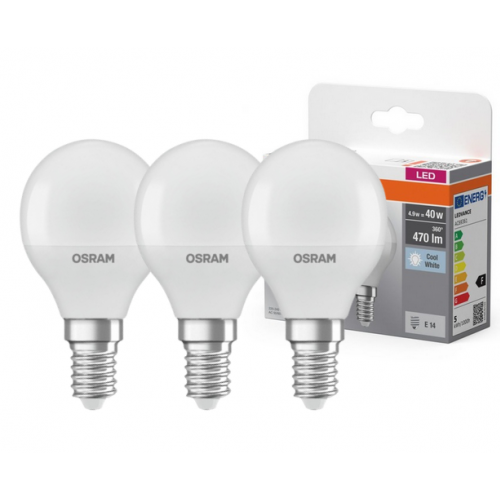 Żarówka LED /3szt./ Kulka E14 4,9W=40W 470lm 4000K neutralna biel OSRAM - 4058075429727.png