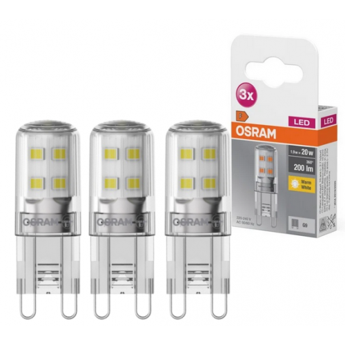 Żarówka LED /3szt./ Kapsułka G9 1,9W=20W 200lm ciepła biel OSRAM - 4058075450042.png