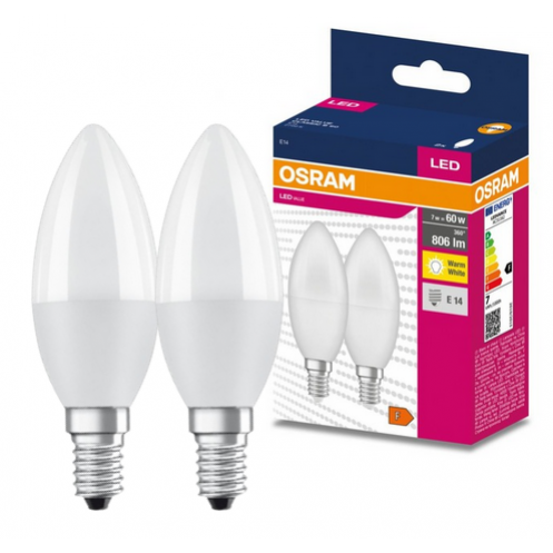Żarówka LED /2szt./ Świeczka E14 7,5W=60W 806lm 2700K ciepła biel 200st OSRAM - 4058075479159.png