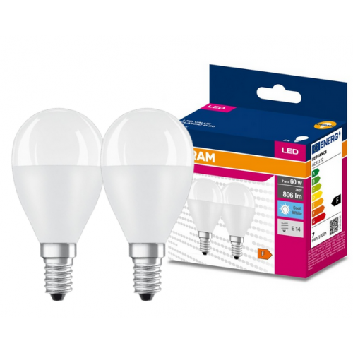 Żarówka LED /2szt./ Kulka E14 6,5W=60W 806lm 4000K neutralna biel OSRAM - 4058075479296.png