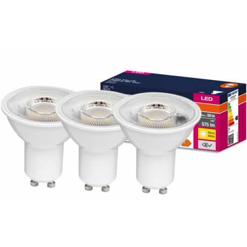 Żarówka LED /3szt./ Reflektor GU10 6,9W=50W 575lm 3000K ciepła biel 120st OSRAM - 4058075600003.png