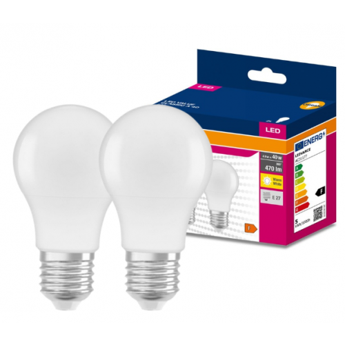 Żarówka LED /2szt./ E27 4,9W=40W 470lm 3000K ciepła biel OSRAM - 4058075628847.png
