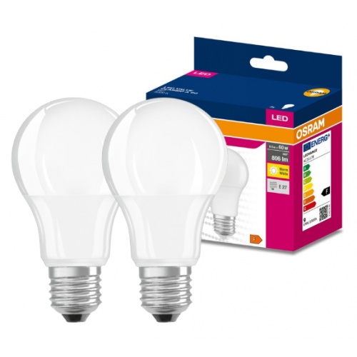 Żarówka LED /2szt./ E27 8W=60W 806lm ciepła biel 180st OSRAM - 4058075628984.png