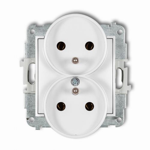 KARLIK ICON Gniazdo podwójne do ramki z uziemieniem 2x(2P+Z) (bez przesłon torów prądowych) biały mat 25IGPR-2z - 40afa2bb0ad7d75940a9dde20cea019975bfb1b9.jpg
