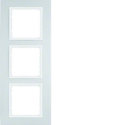 BERKER B.7 Ramka potrójna aluminium/biała mat 10136914 HAGER - 5c415960996bb4d53da3424af34b86806f4c1397.jpg
