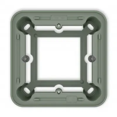 Puszka natynkowa pojedyncza zaokrąglona ICON i MINI szałwiowy 61PUZ-1 KARLIK - 61puz-1.jpg.webp