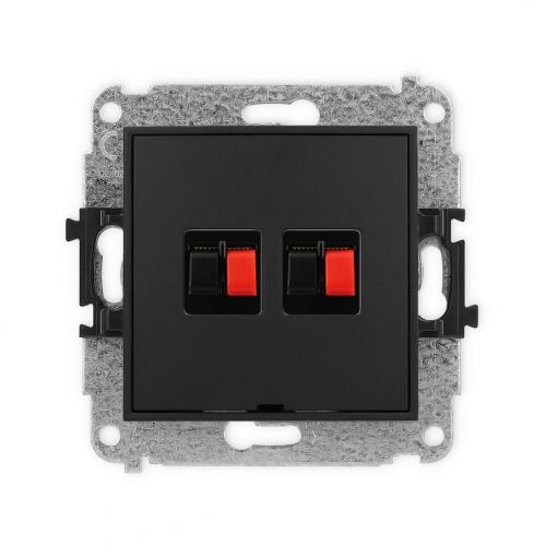 KARLIK MINI Gniazdo podwójne głośnikowe podwójnego, bez pola opisowego czarny mat 12MGGBO-2 - 74914d11e04da2e41014067d17701746b47fa07e.jpg