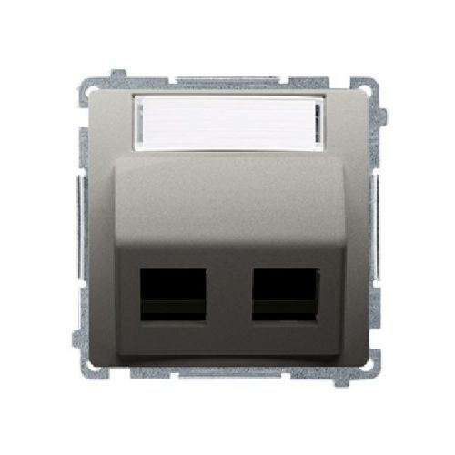 Simon Basic Pokrywa gniazd teleinformatycznych na Keystone skośna podwójna z polem opisowym. Montaż na łapki lub wkręty satynowy BMGKS2P.01/29 KONTAKT - 78ab0dbbb648274d45737f843d271ca8d0f5ce4c.jpg