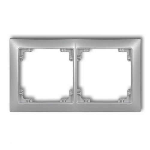 KARLIK DECO Ramka podwójna z tworzywa DECO Soft srebrny metalik 7DRSO-2 - 7drso_2.jpg