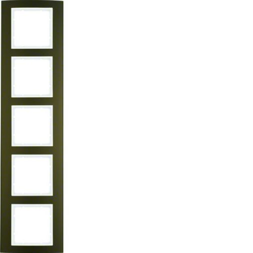 BERKER B.3 Ramka pięciokrotna aluminium brązowa/biała 10153021 HAGER - 80f124c3d8aa4720fe028d312d2a4255112c398a.jpg