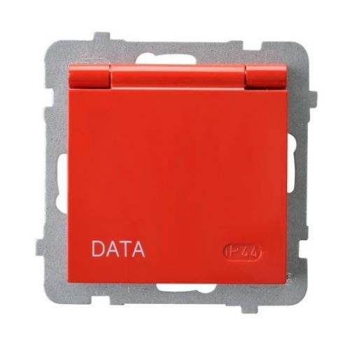 AS Gniazdo bryzgoszczelne z uziemieniem DATA IP-44 wieczko w kolorze wyrobu - kolor czerwony - a6e00fde5f84d8374cac8a8d1a5a83afb3c55bd4.jpg