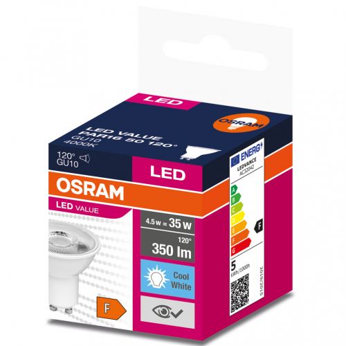 Żarówka LED GU10 5W 350lm 120st. 4000K neutralna biel VALUE OSRAM LEDVANCE - asset_13061673.jpg