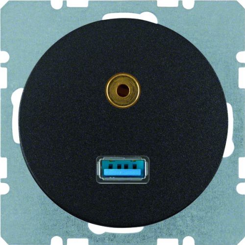 BERKER R.1/R.3 Gniazdo USB/3.5mm audio czarny 3315392045 HAGER - d98f4e1a1932cc8989fb31ad8727a6ddaa22133d.jpg