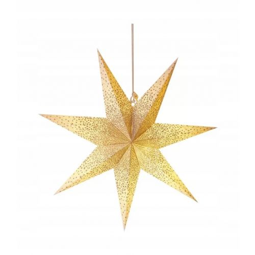 Gwiazda papierowa z brokatem choinkowa biała E14 IP20 - dekoracje-gwiazda-papierowa-z-brokatem-na-brzegac.jpg