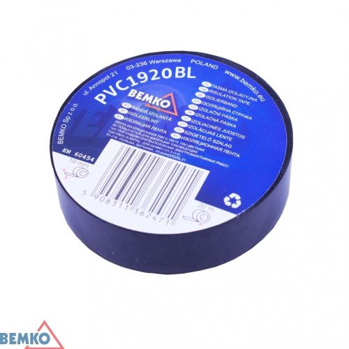 BEMKO TAŚMA IZOLACYJNA 19x20m CZARNA/BLACK E30-PVC1920BL - e30_pvc1920bl_1_bemko.jpg