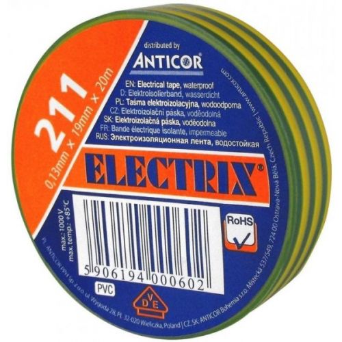 ELECTRIX 211 taśma elektroizolacyjna 0,13mm x 19mm x 20m żółto-zielona PE-2112000-0019020 ANTICOR - e64d9b2ed12c423a218ff6e789bb5c6a1d445c58.jpg