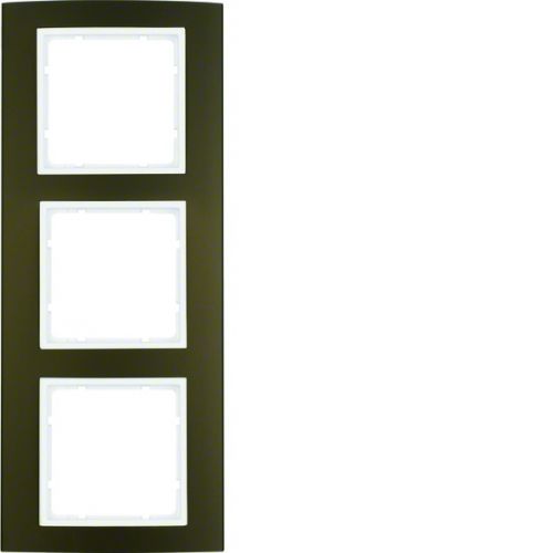 BERKER B.3 Ramka potrójna aluminium brązowa/biała 10133021 HAGER - e69c41bf59b2968b885544fb5d08ddcf1486c1d9.jpg