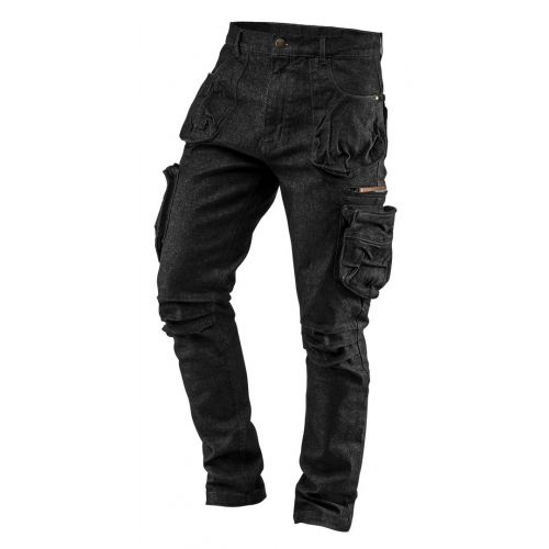 Spodnie robocze jeans denim 5-kieszeni czarne do pasa bawełna L/52 NEO - e77469a2423dff528cb4d88ee0b08d8f2d96daeb.jpg