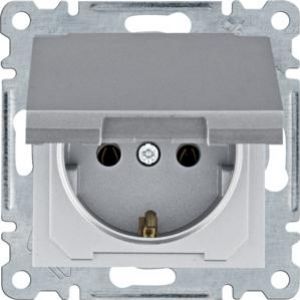 lumina Gniazdo SCHUKO z pokrywą, srebrny - eeba6842a1961bd9d49aef60e36fd16a8eeef9af.jpg