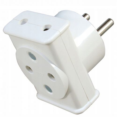 Adapter rozgałęźnik wtyczkowy do gniazda 3x2P z przesłonami torów prądowych ELCAN - elcan-rozgaleznik-bialy-r-1p-3x2p.jpg