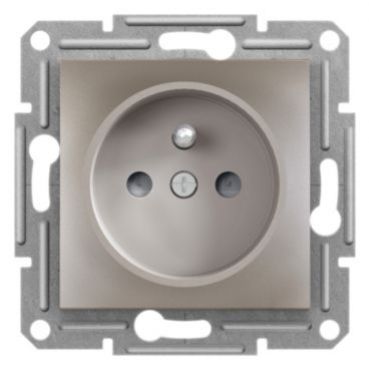 Asfora gniazdo pojedyncze z uziemieniem z przesłonami bez ramki brąz EPH2800269 SCHNEIDER - f0bc8183ce93434459a5f60e6ccb6f0027ad14fa.jpg