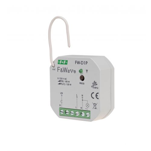 Radiowy ściemniacz uniwersalny 230V - montaż PDT 85-265V AC/DC FW-D1P F&F - fw_d1p_b_1.jpg