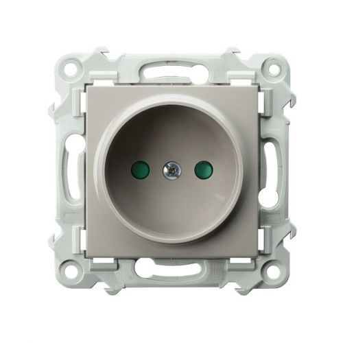 SZAFIR Gniazdo pojedyncze z przesłonami torów prądowych kolor kaszmirowy beż GP-1ZP/m/83 OSPEL - gp_1zp_m_83.jpg