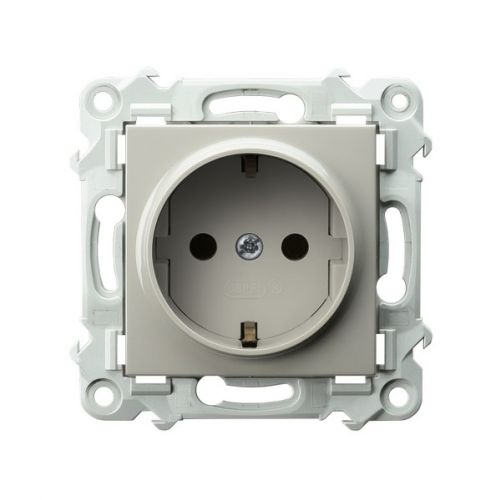 SZAFIR Gniazdo pojedyncze z uziemieniem schuko kolor kaszmirowy beż GP-1ZS/m/83 OSPEL - gp_1zs_m_83.jpg