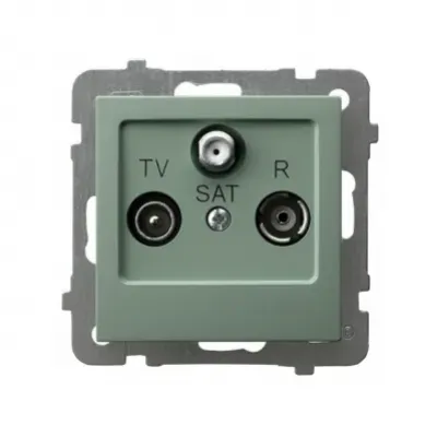 AS Gniazdo RTV-SAT końcowe zielony mat GPA-GS/m/84 OSPEL - gpa-gs-m-84.jpg.webp