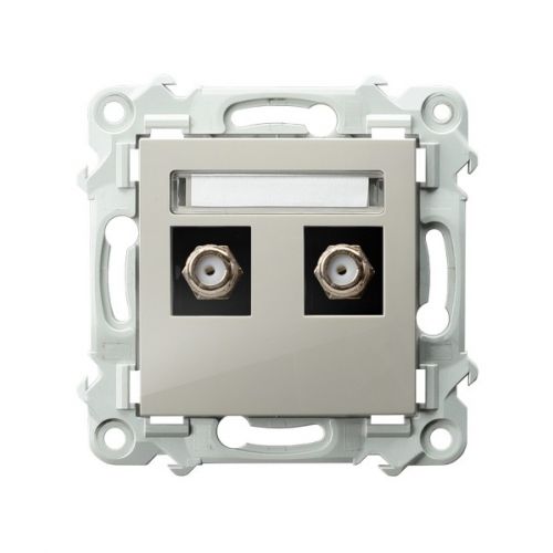 SZAFIR Gniazdo antenowe typu F podwójne kaszmirowy beż GPA-2ZF/m/83 OSPEL - gpa_2zf_m_83.jpg