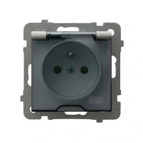 AS Gniazdo bryzgoszczelne z uziemieniem IP44 kaszmir GPH-1GZ/m/82/d OSPEL - gph-1gz-m-82-d.jpg