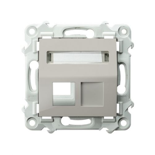 SZAFIR Obudowa gniazda pojedynczego typu Keystone skośna kolor kaszmirowy beż GPK-1ZS/p/83 OSPEL - gpk_1zs_p_83.jpg