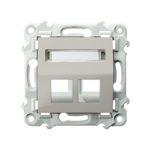 SZAFIR Pokrywa gniazda podwójnego teleinformatycznego skośna kolor kaszmirowy beż GPK-2ZS/p/83 OSPEL - gpk_2zs_p_83.jpg