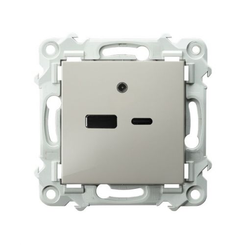 SZAFIR Ładowarka USB A+C kolor kaszmirowy beż GPUSB-2Z/m/83 OSPEL - gpusb_2z_m_83.jpg