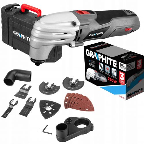 Urządzenie wielofunkcyjne 250W z regulacją obrotów 59G023 GRAPHITE  GTX - graphite-urzadzenie-wielofunkcyjne-szlifierka-250w-osprzet-regulacja-obr.jpg