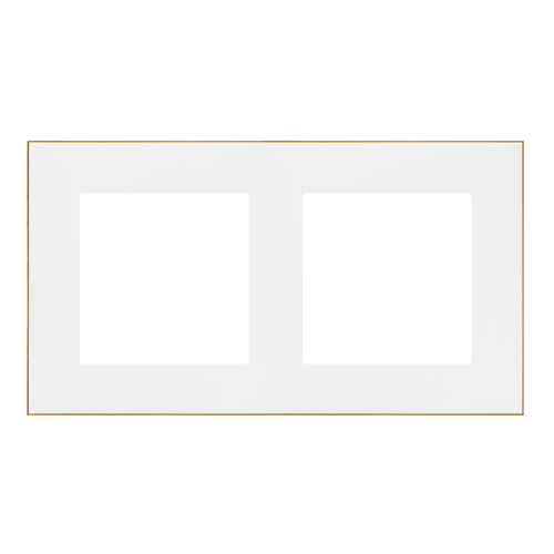 Simon 55 Ramka podwójna 2-krotna DUO Biała podstawa złota TRD2.166/111 KONTAKT - img-8227.png