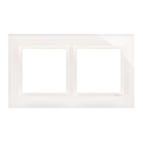 Simon 54 Nature Ramka 2-krotna Nature-Szkło BIAŁA PERŁA IP20/IP44* (*IP44-należy zastosować zestaw uszczelek DUN2) DRN2/70 KONTAKT - img_2530.png